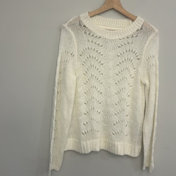 Noisy May (Anthropologie) Cream Knit Sweater size Medium - Picture 2 of 9
